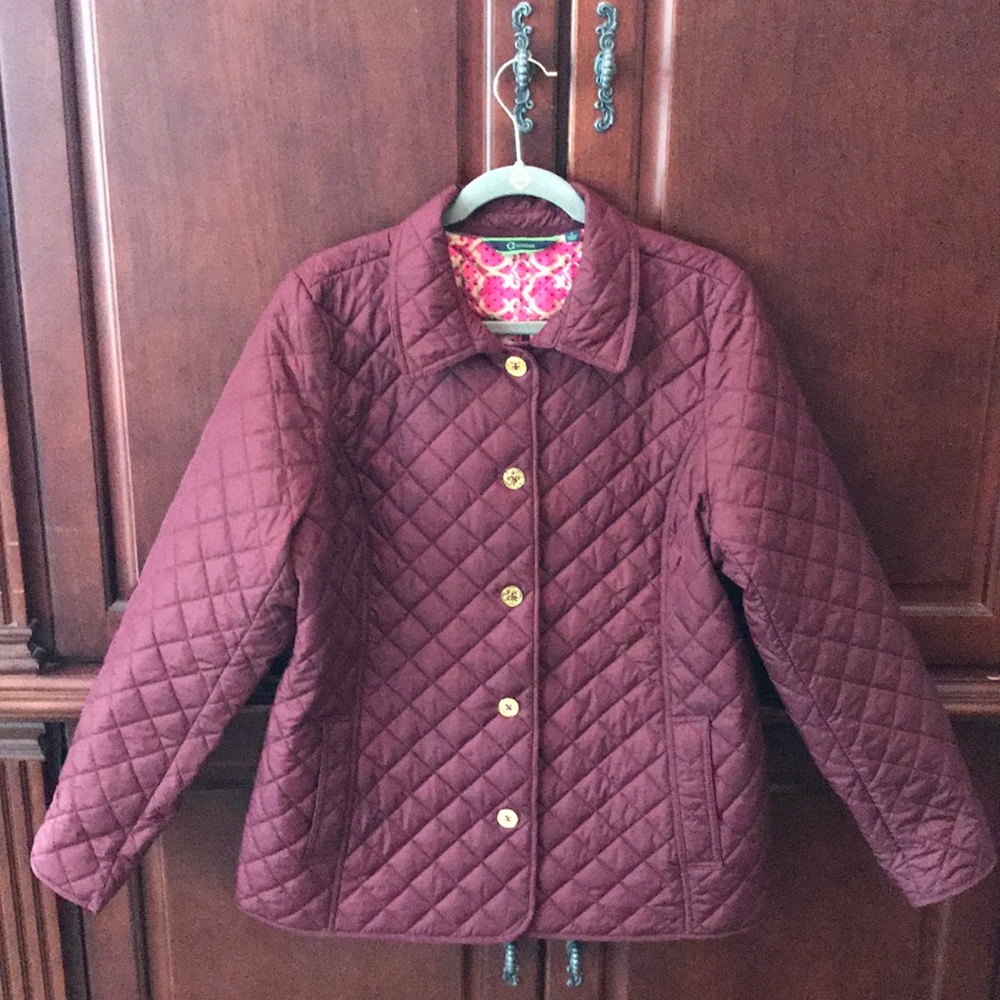 C Wonder Quilted Burgandy Barn Style Jacket.